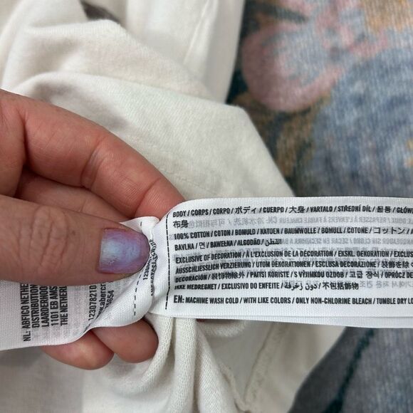 Abercrombie & Fitch Graphic Tee Shirt White Racing Car Nascar Racing Columbus L - Picture 11 of 14